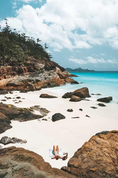 James Vodicka: Bikini Girl Relaxing On Beach by James Vodicka