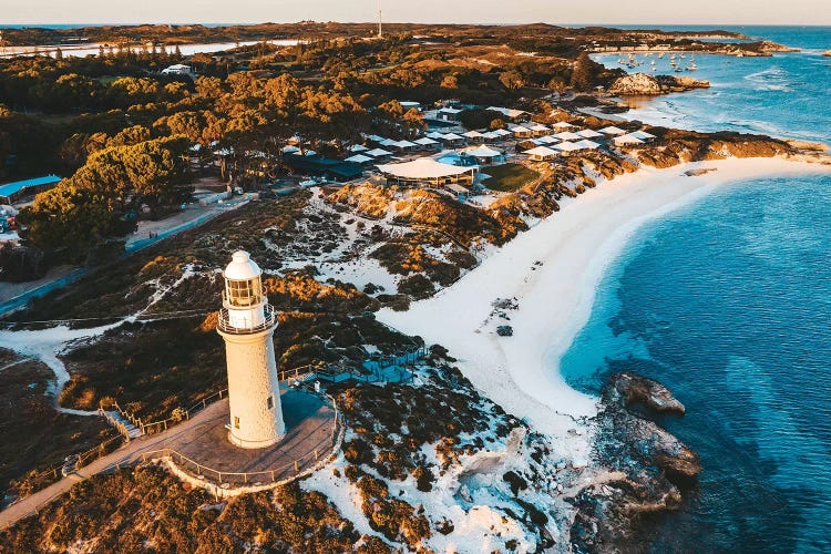 Sunset Lighthouse Beach Aerial