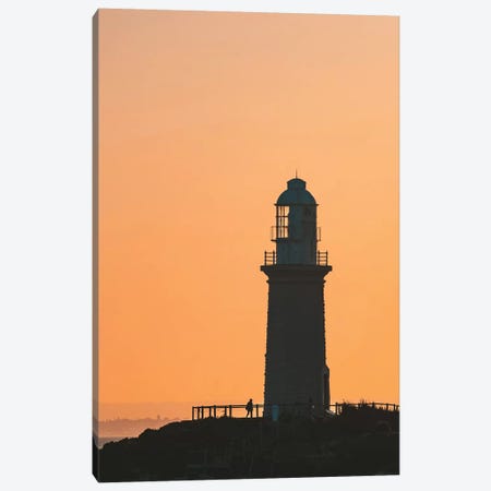 Sunset Lighthouse Silhouette Canvas Print #JVO189} by James Vodicka Canvas Artwork