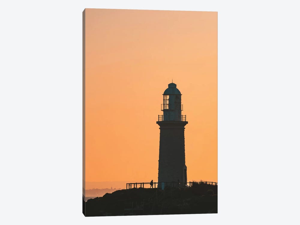 Sunset Lighthouse Silhouette by James Vodicka 1-piece Canvas Artwork