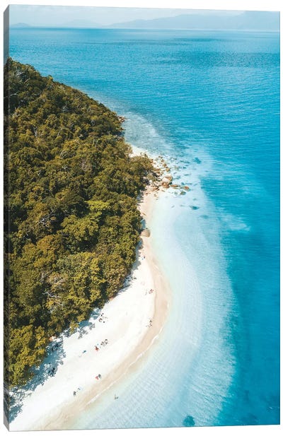 Tropical Island Beach Aerial Canvas Art Print - James Vodicka
