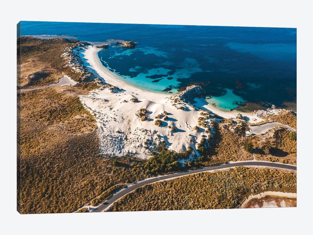 Turquoise Bays With Coastal Road by James Vodicka 1-piece Canvas Wall Art
