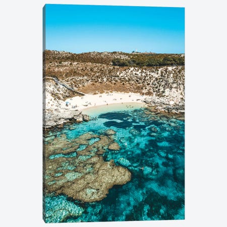 Turquoise Coral Reef Beach Aerial Canvas Print #JVO208} by James Vodicka Canvas Print