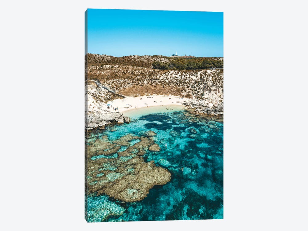 Turquoise Coral Reef Beach Aerial by James Vodicka 1-piece Art Print