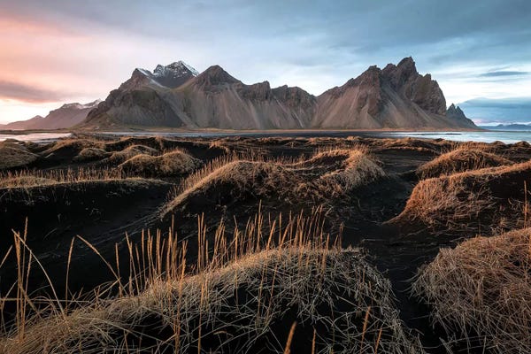 James Vodicka: Vestrahorn Mountain Black Sand Beach by James Vodicka