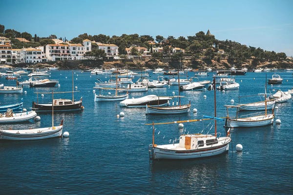 James Vodicka: Cadaques Port Boats by James Vodicka