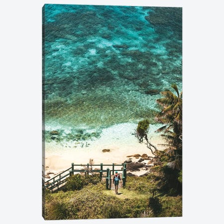 Walker At Secluded Pristine Beach Canvas Print #JVO230} by James Vodicka Canvas Wall Art