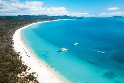 Whitehaven Beach Summer Aerial by James Vodicka art print