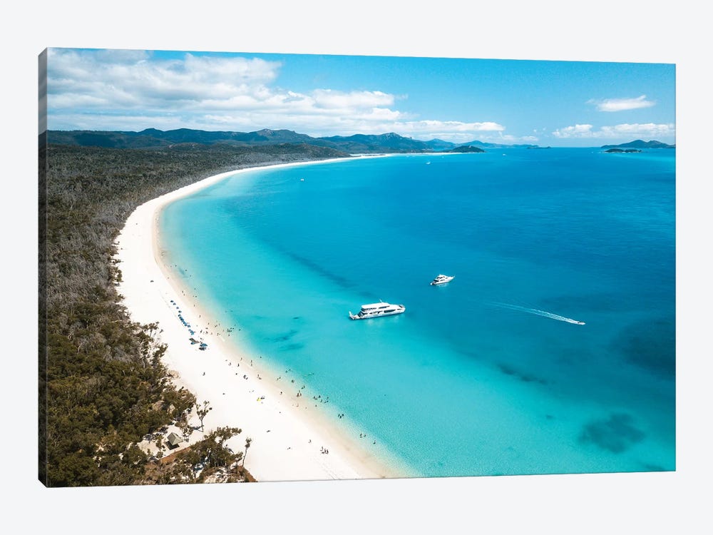 Whitehaven Beach Summer Aerial by James Vodicka 1-piece Canvas Wall Art