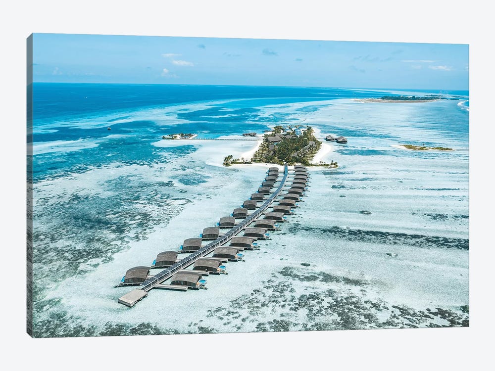 Club Med Finolhu Island Resort Aerial by James Vodicka 1-piece Canvas Print