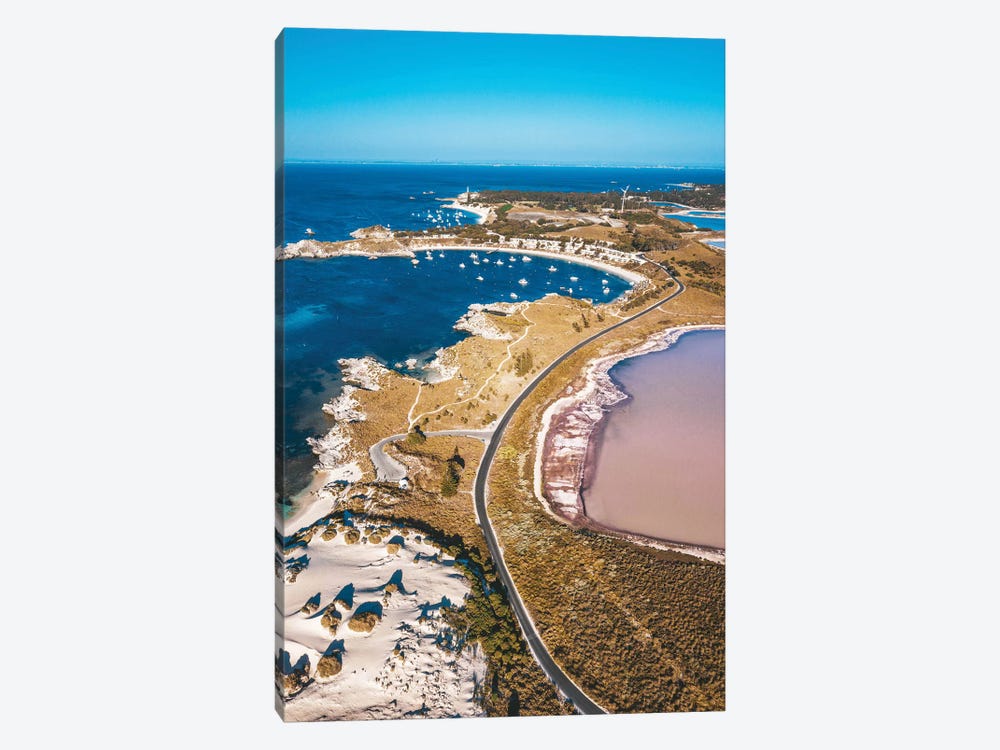 Coastal Road with Pink Lake by James Vodicka 1-piece Canvas Print