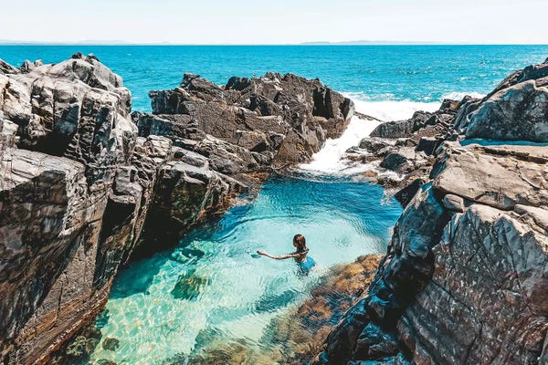James Vodicka: Fairy Pools Swimmer (Wide) by James Vodicka