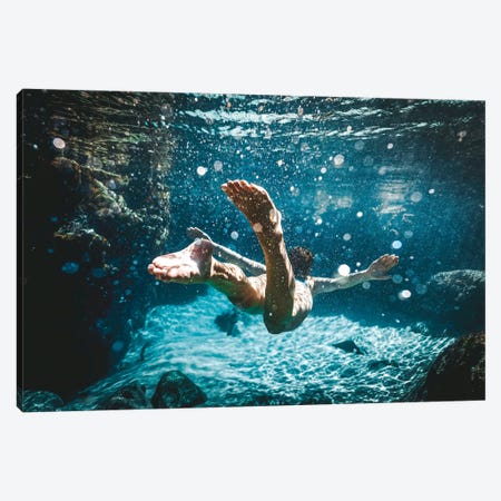 Fairy Pools Swimmer Underwater Canvas Print #JVO38} by James Vodicka Art Print