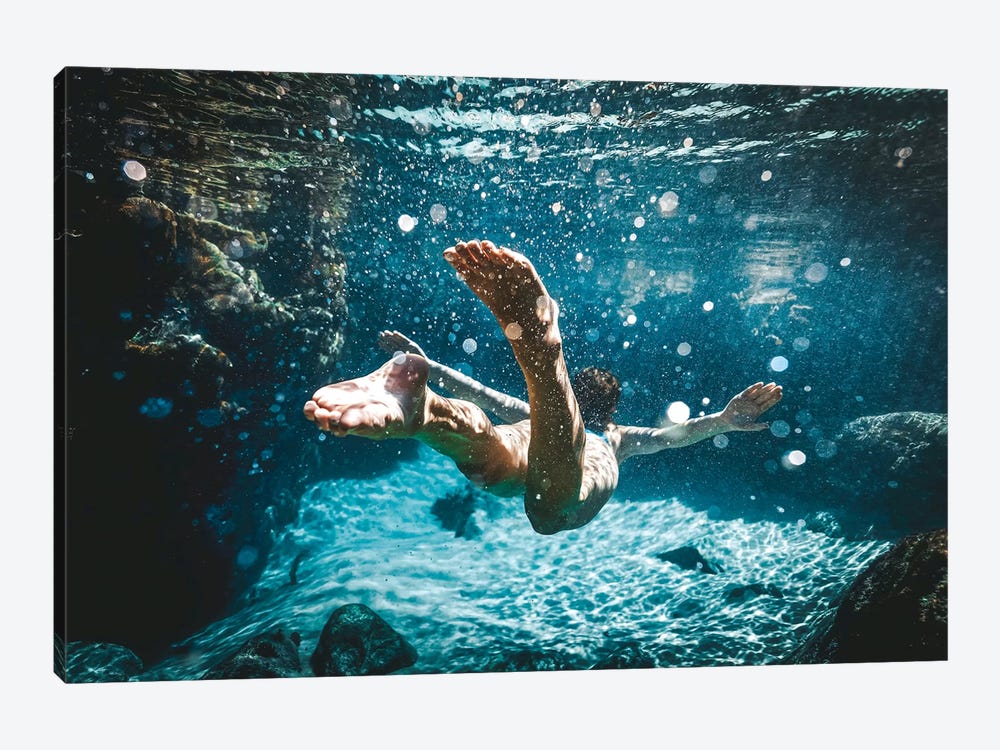 Fairy Pools Swimmer Underwater by James Vodicka 1-piece Canvas Artwork