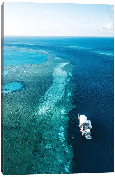 Great Barrier Reef Pontoon Canvas Art Print - Australia Art