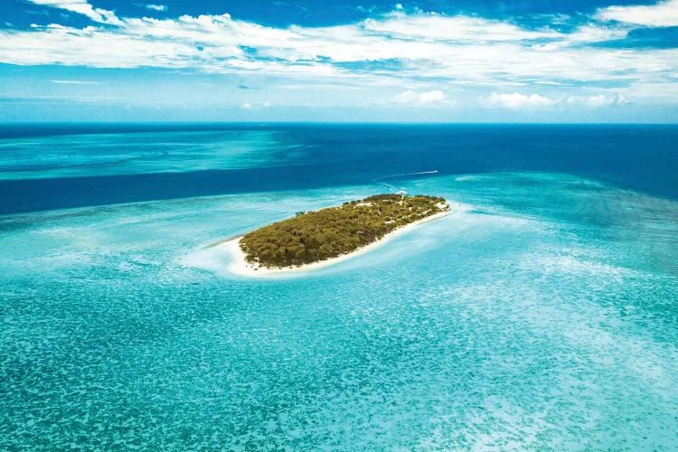 Heron Island Great Barrier Reef Aerial by James Vodicka wall art