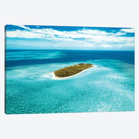 Heron Island Great Barrier Reef Aerial Canvas Print #JVO48} by James Vodicka Canvas Wall Art