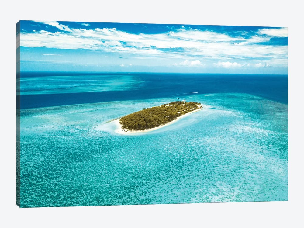 Heron Island Great Barrier Reef Aerial by James Vodicka 1-piece Art Print