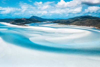 Hill Inlet Landscape Aerial by James Vodicka framed wall art