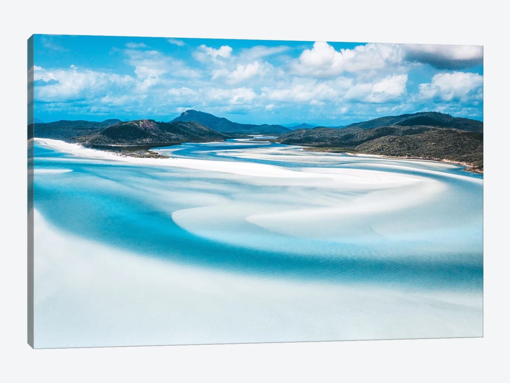 Hill Inlet Landscape Aerial by James Vodicka 1-piece Canvas Art