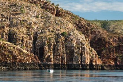 Horizontal Falls Boat by James Vodicka art print