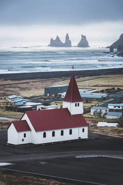 James Vodicka: Icelandic Church Ocean View by James Vodicka