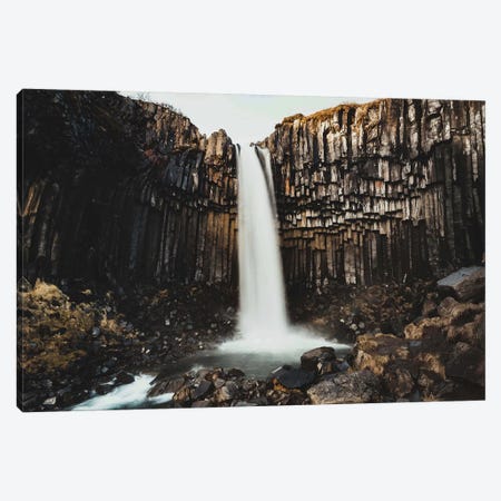 Icelandic Rock Waterfall Canvas Print #JVO58} by James Vodicka Canvas Art Print