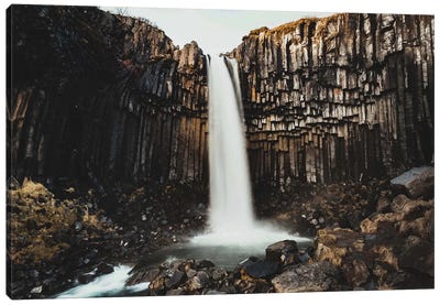 Icelandic Rock Waterfall Canvas Art Print - James Vodicka