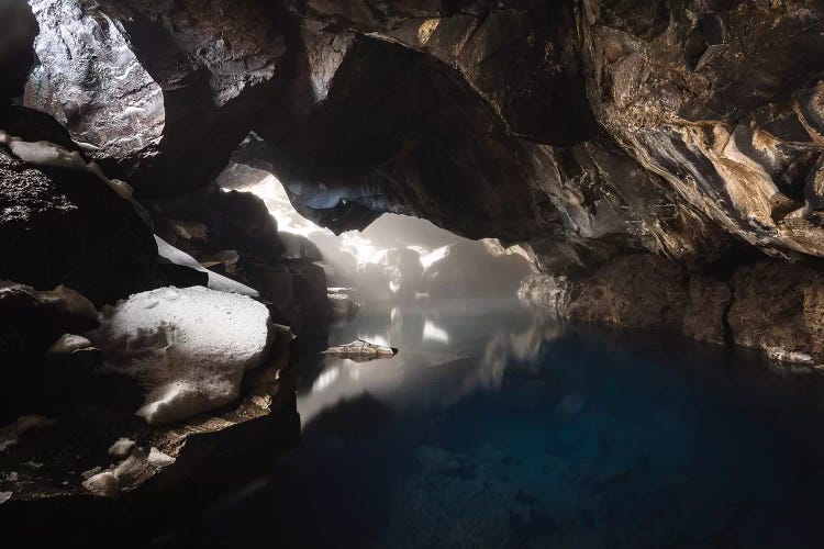 Icelandic Thermal Cave Reflection