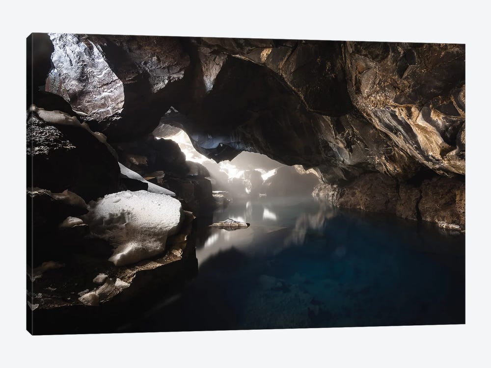 Icelandic Thermal Cave Reflection by James Vodicka 1-piece Canvas Art Print