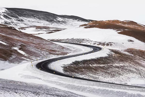 James Vodicka: Icelandic Winter Road With Switchbacks by James Vodicka