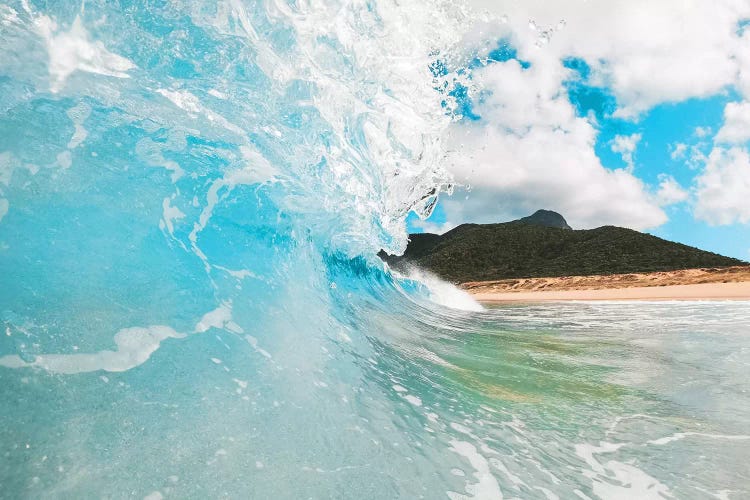 Island Surf Beach Wave Barrel by James Vodicka wall art
