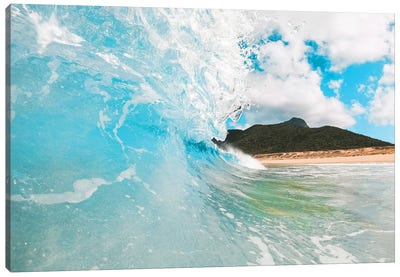 Island Surf Beach Wave Barrel Canvas Art Print - James Vodicka