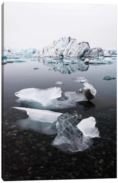 Jökulsárlón Glacier Ice Lagoon Canvas Art Print - Glacier & Iceberg Art
