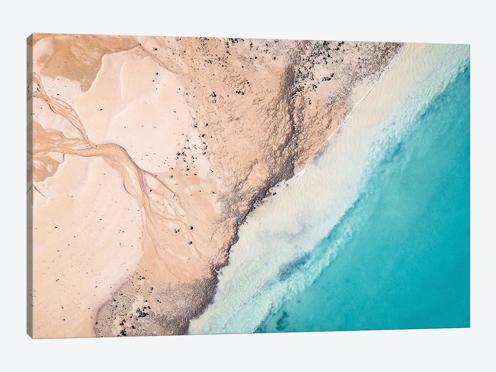 Kimberley Island Aerial Beach Patterns by James Vodicka 1-piece Canvas Art Print