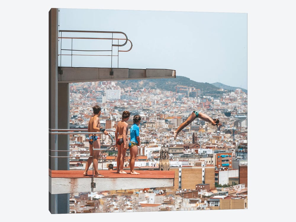Barcelona Divers by James Vodicka 1-piece Canvas Artwork