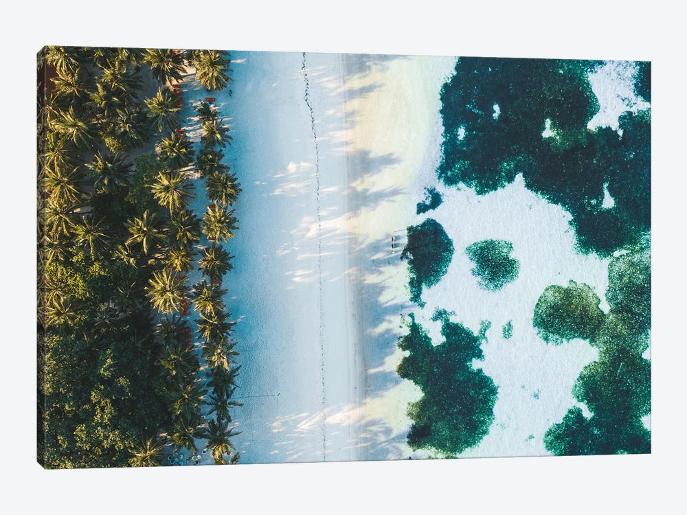 Maldives Beach Sunrise Aerial by James Vodicka 1-piece Art Print
