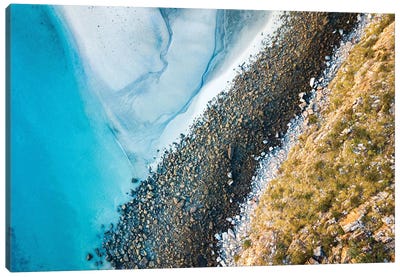 Beach Landscape Aerial Colours Canvas Art Print - James Vodicka