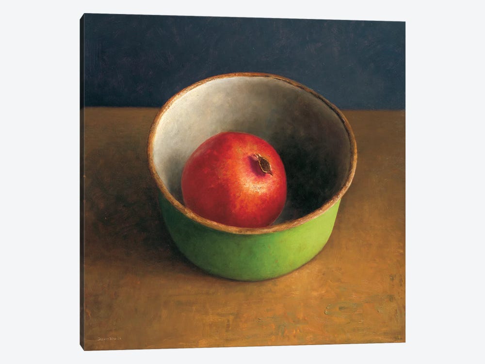 Green Bowl II by Jos van Riswick 1-piece Canvas Art
