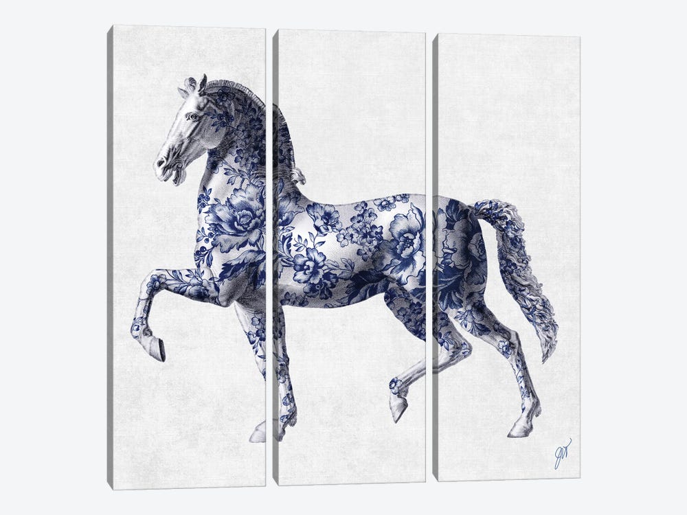 China Stallion I by Jackie Von Tobel 3-piece Art Print