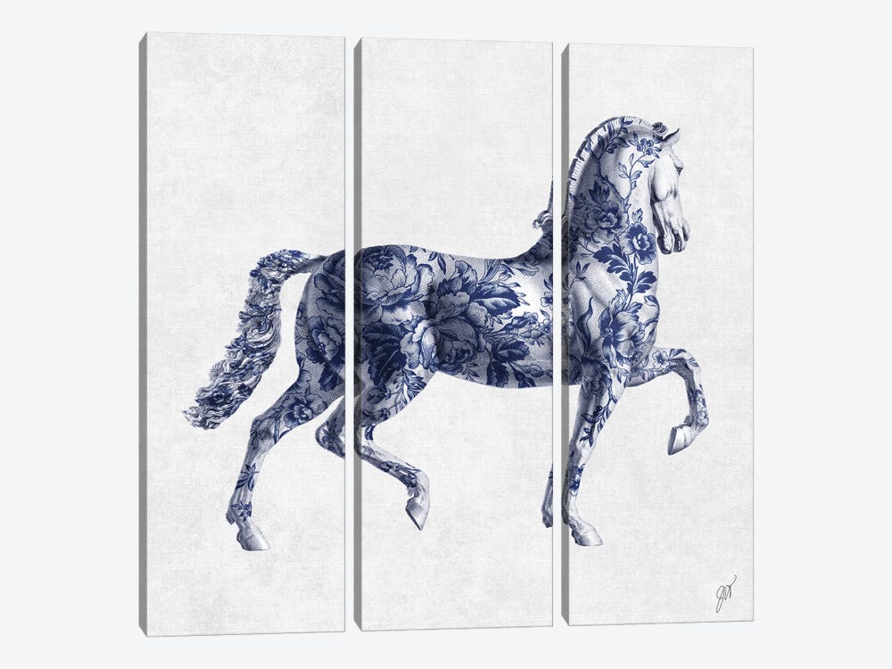 China Stallion II by Jackie Von Tobel 3-piece Canvas Art