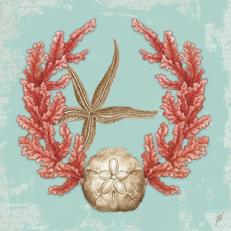 Coral Wreath II by Jackie Von Tobel wall art