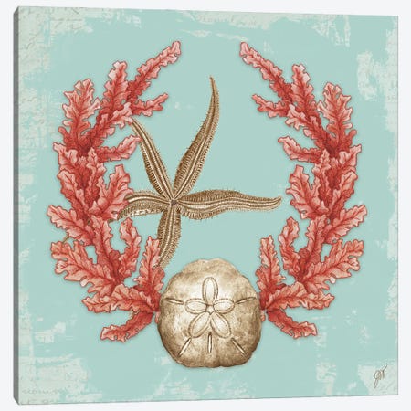 Coral Wreath II Canvas Print #JVT28} by Jackie Von Tobel Canvas Print