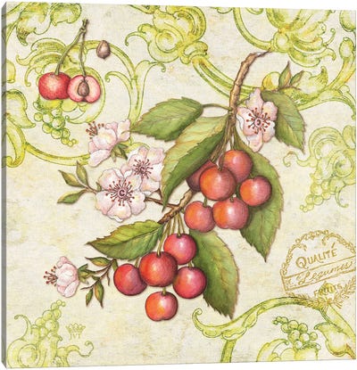 Farmers Market Cherries Canvas Art Print - Cherry Art