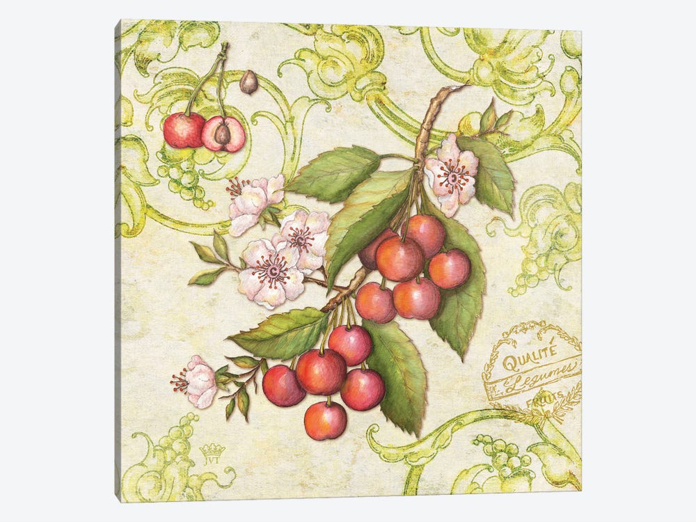 Farmers Market Cherries by Jackie Von Tobel 1-piece Canvas Art Print