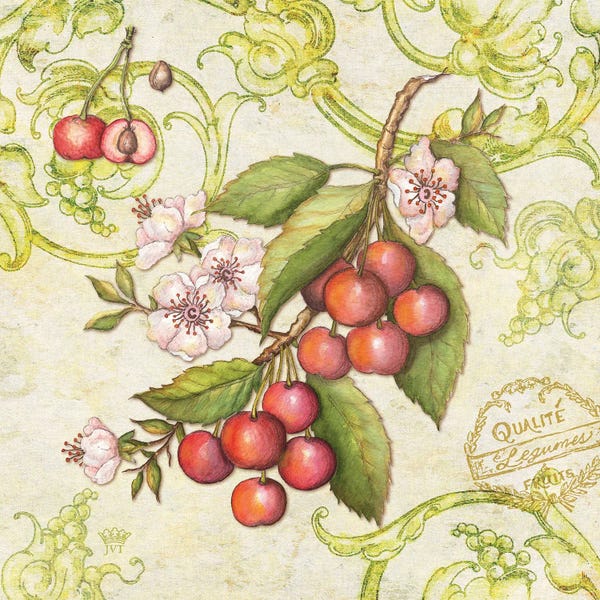 Cherries: Farmers Market Cherries by Jackie Von Tobel