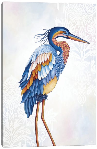 Heron Canvas Art Print - Jackie Von Tobel