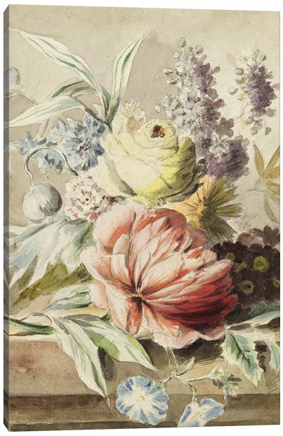 The Florist Canvas Art Print - Lavender Art