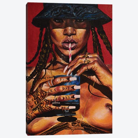 Rihanna I Canvas Print #JVV27} by Jenavieve Louie Canvas Wall Art