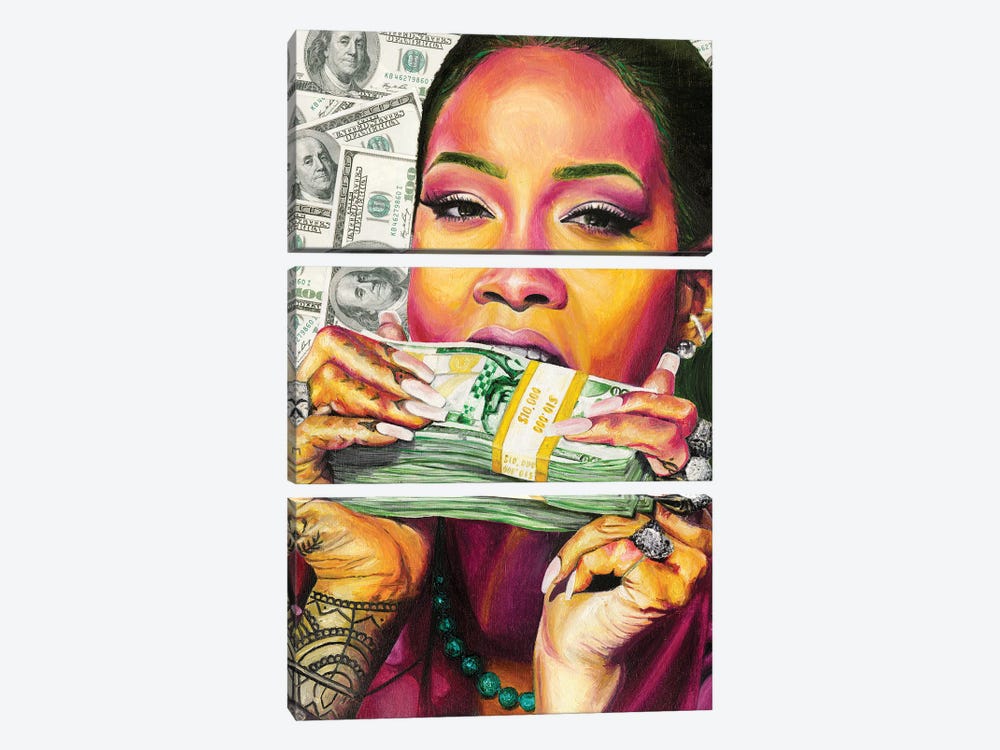 Rihanna II by Jenavieve Louie 3-piece Canvas Artwork